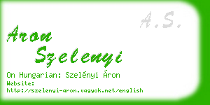 aron szelenyi business card
