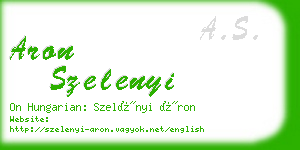 aron szelenyi business card